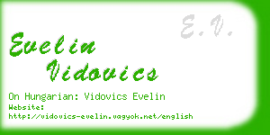 evelin vidovics business card